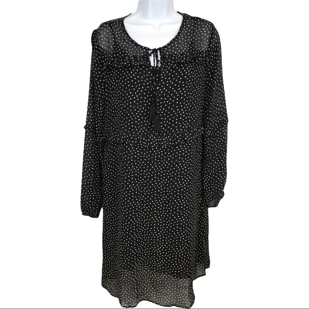 Garnet Hill Silk Dress Ruffle-Bodice Boho Peasant Sz XS oversized flowy - Picture 3 of 12